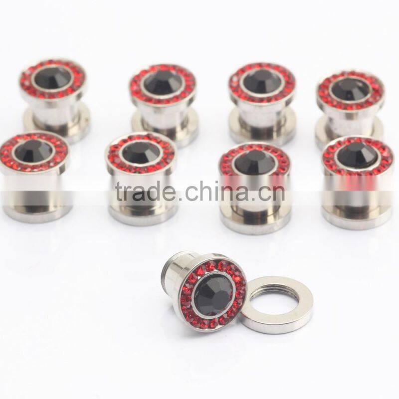 Custom Hollow Surgical Ear Gauge Earrings Flesh Tunnels Piercing Body Jewelry