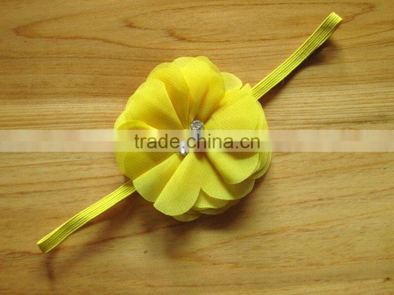 Trendy Girls Muti-colors cute cheap hair accessories for babies ribbon flower