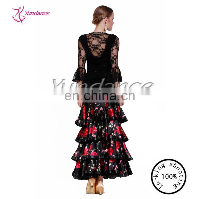 AB023 2014 NEW Arrival ! Professional Modern Ballroom Skirt