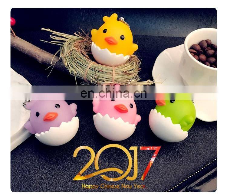 Vinyl Glue Eggshell Rooster Fashion Key Chain Ring Keyfob Bag Pendant Charms