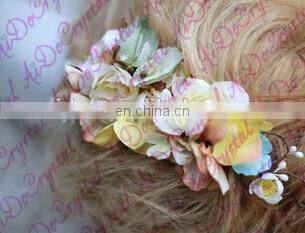 Aidocrystal Flower Crown Garland Floral Bridal Headband Hairband Wedding Prom Hair Accessory