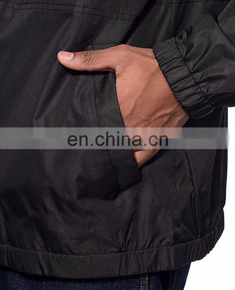 mens 100%polyester lightweight waterproof&windproof windbreaker jacket
