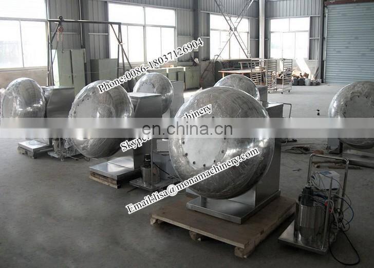 Professional peanut nut sugar coating pan machine chocolate coating pan machine with cool air