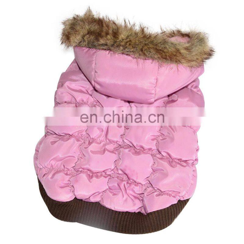 design special pet products international clothes xxl pink pet dog winter coat with hood