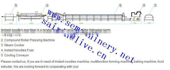 Automatic Instant Noodle fried noddle making machine small mini production line