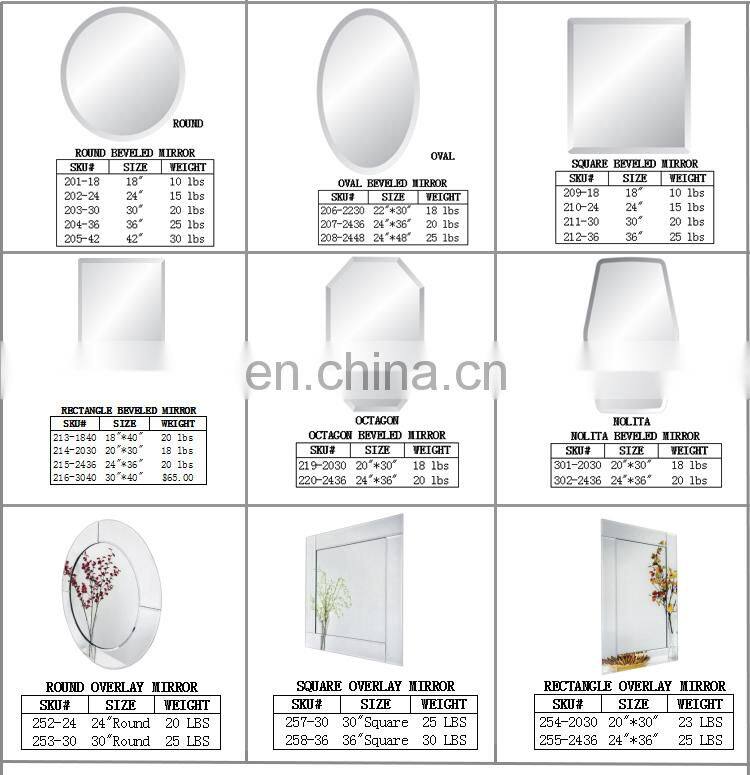 Hot Sale Customized Size Rectangle Acrylic Mirrors Glass Sheets