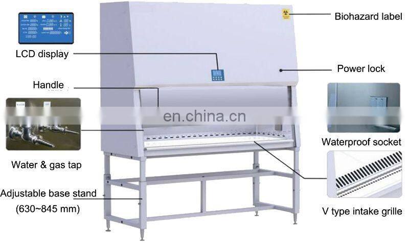 laboratory furniture vertical laminar flow hood/clean bench with uv lamp