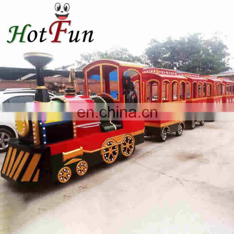 Wonderland theme park kids electric trackless train amusement park trains for sale