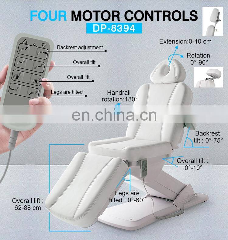 3 motors Parlour facial chair electric beauty bed salon furniture cama para masaje