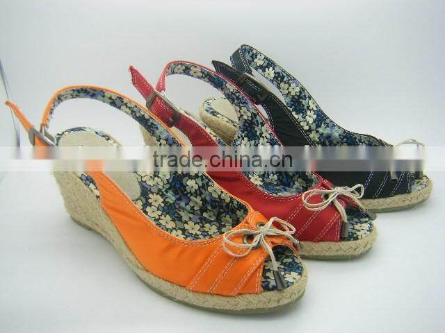 2016 high heel wedges espadrille women's casual shoes