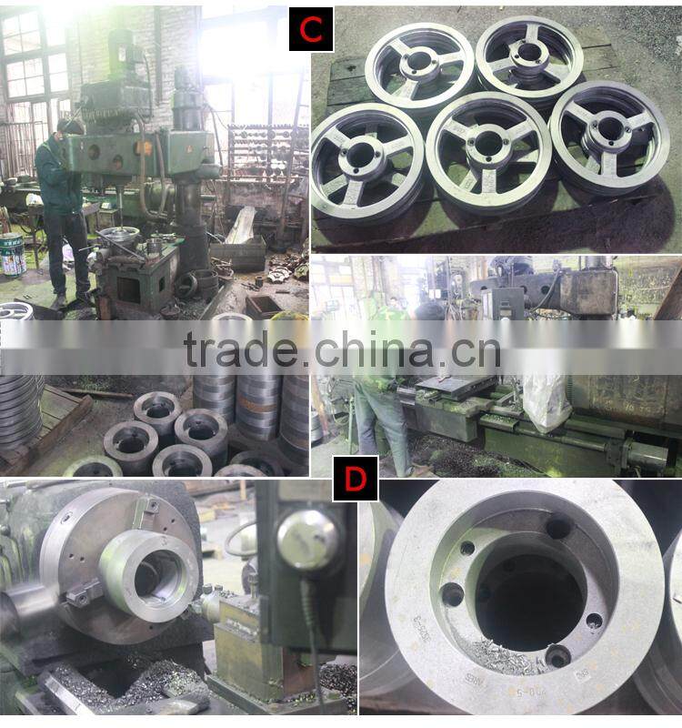 Industrial adjustable belt pulley for air compressor parts