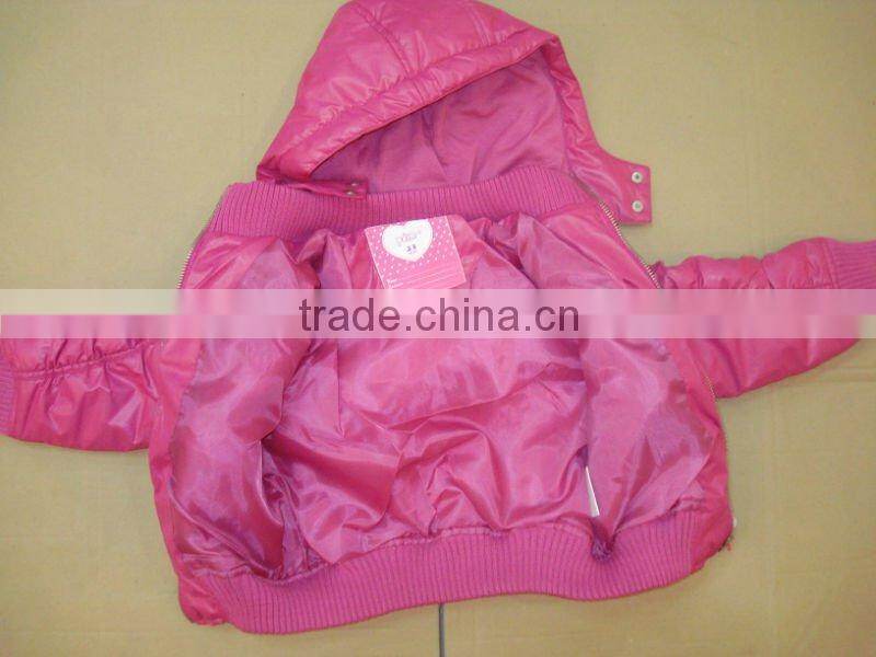 Girls washed PU padded jackets