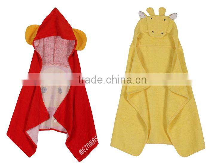 Baby Blue Coral Fleece Bathrobe/High quality 100%cotton printed baby bathrobe/Terry Baby Children Hooded Bathrobe