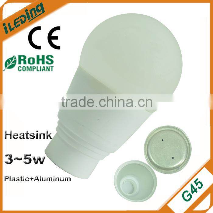 G45 aluminum circular heat sink 3w,4w,5w led bulb lamps
