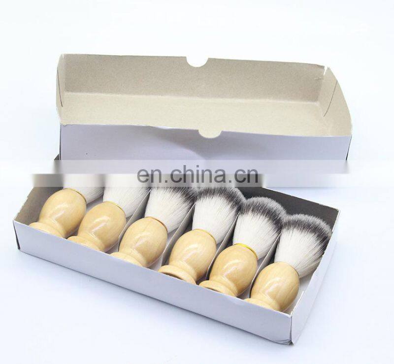 Wholesale Men Grooming Shave Shaving Brush Synthetic Hair Wooden Handle Shaving Brush Barber Brush Knots
