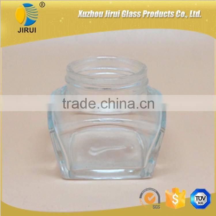 clear glass cosmetic cream jar
