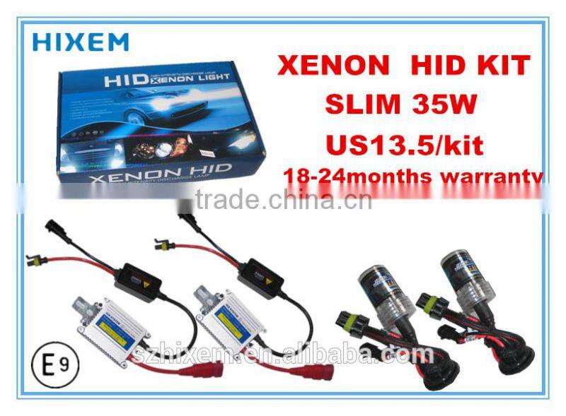 Xenon hid kit slim 35w (HX35-37S) H1/H3/H4/H7/H8/H9/H10/H11/9005/9006/9007