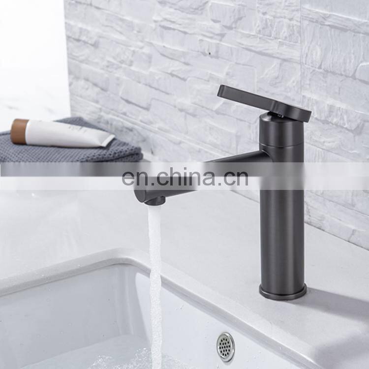 2021 New Design Simple New Design Matte Black Bathroom Sink Faucet Washbasin Basin Faucet Mixers Taps Exporter
