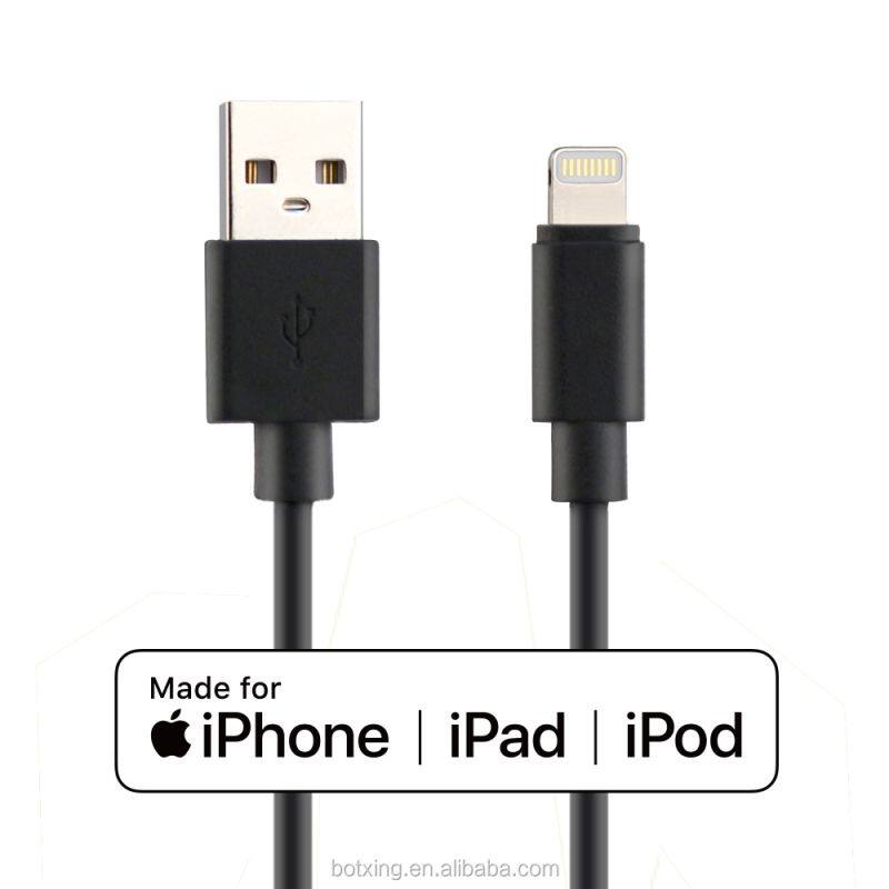 Free sample original chip for iphone 2M usb data charging cable with mfi certified 8pin connector
