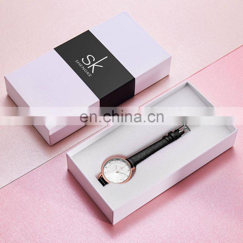 SINOBI & SHENGKE Custom Logo Watch Box Gift Box Watch Accessory OEM ODM Watch Box
