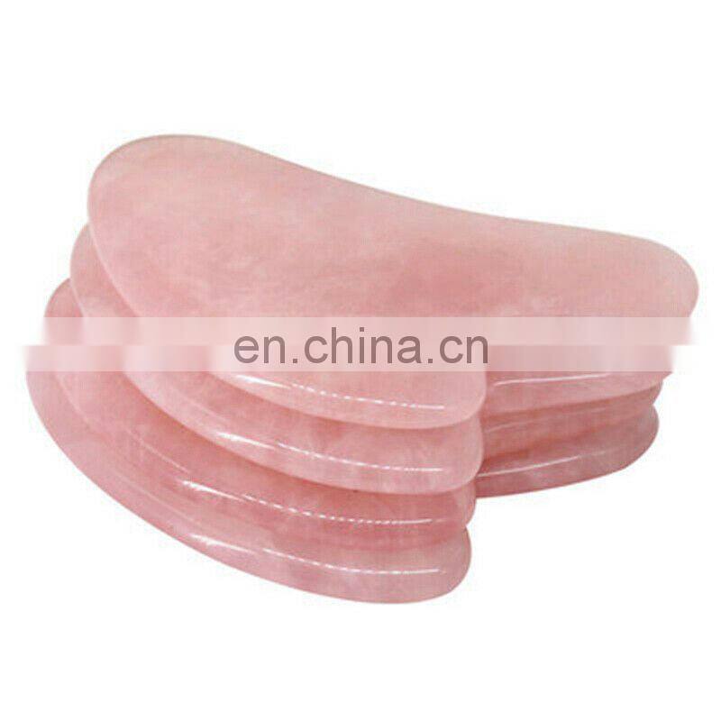 Heart shaped pink quartz gua sha