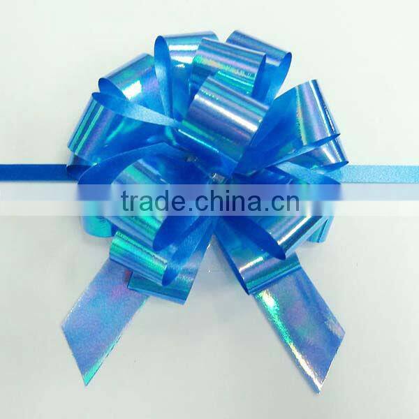 Pom Poms Pull Bow, customized pull bows for Decoration, printed ribbon bow