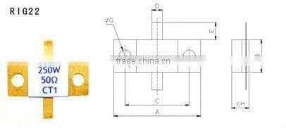 RIG22 Ceramic Resistor 50ohm 10W 30W 250W 400W