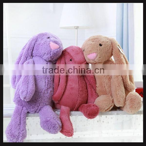 purple color long legs rabbit plush toy wholesale