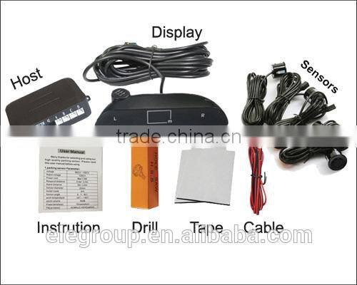 Good sellin New design Rearview parking sensor Led color display and rear 4 sensors self designed control box good quality