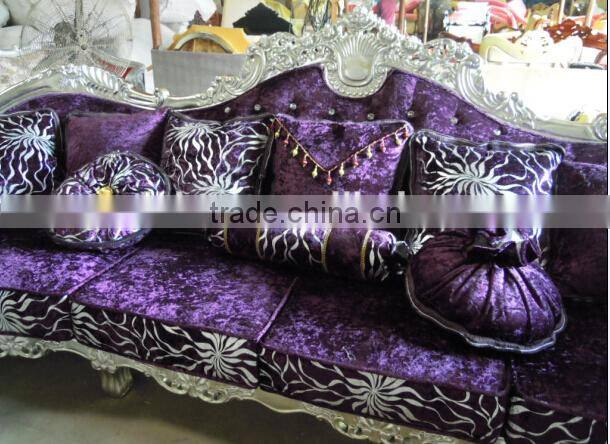 Graceful European noble living room wooden sofa sets