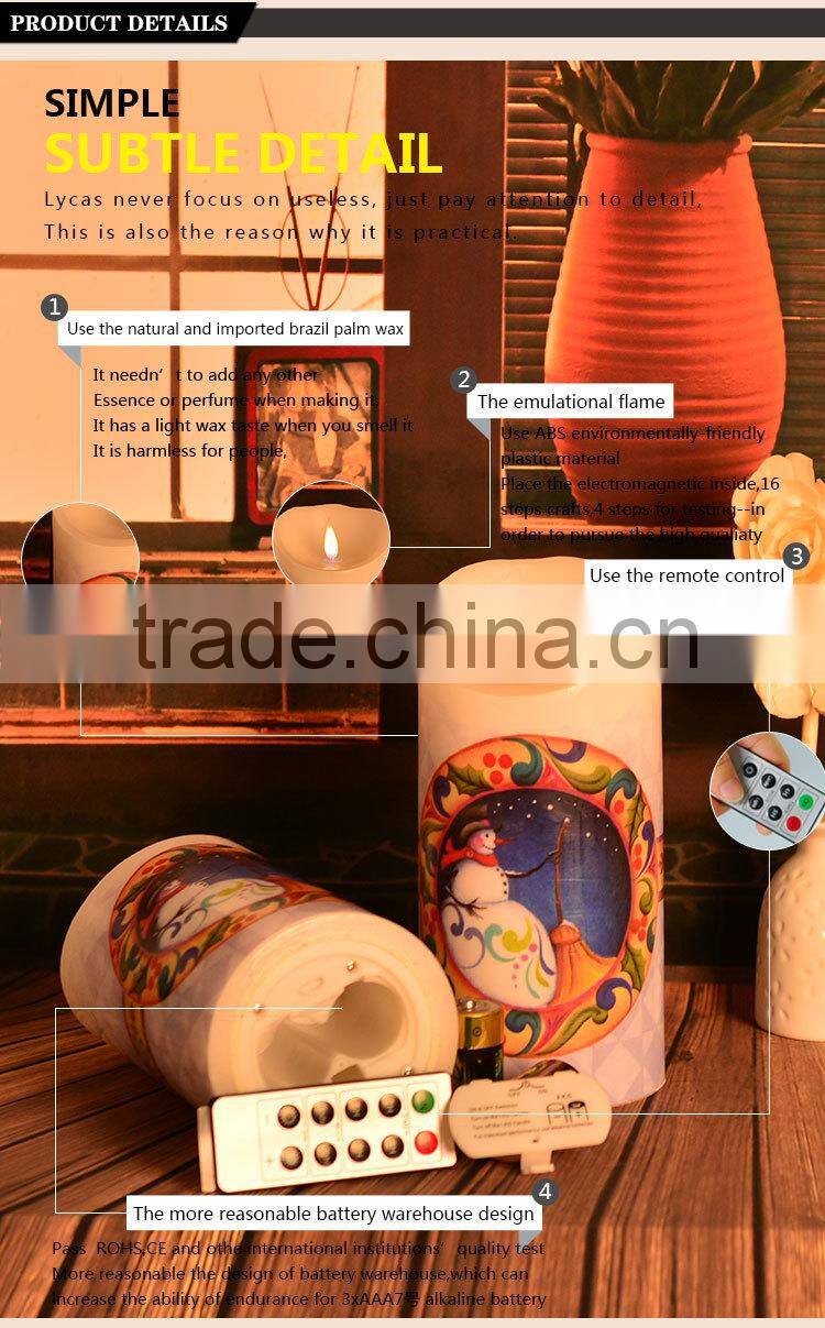 Christmas gift home decor wax battery operated candle led light