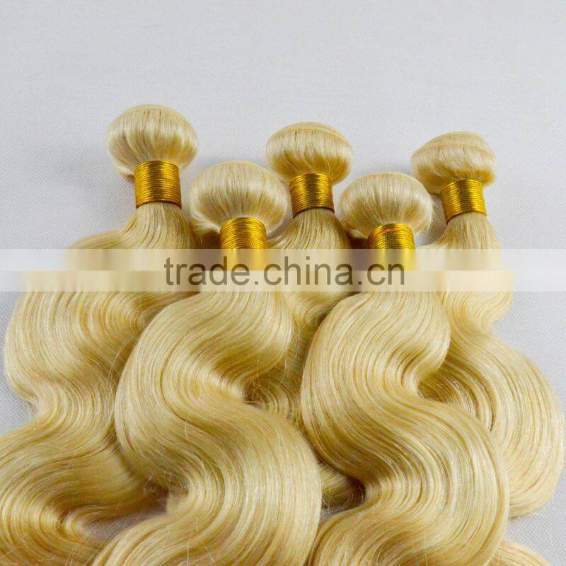 Peruvian body wave honey blond curly weave hair sew in human hair extensions