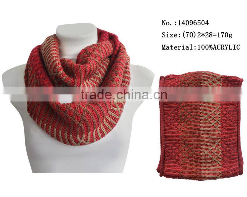 gray color scarf christmas scarfs woman infinity circle knited scarves