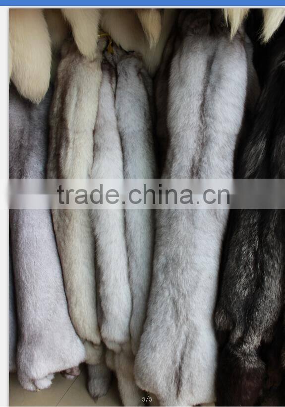 High fashion Real White Fox Fur Wholepieces Skin and Fur