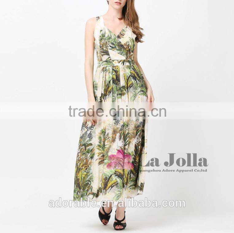 2016 New Maxi Long Chiffon Beach Fashion Dress,African Style Women Dress