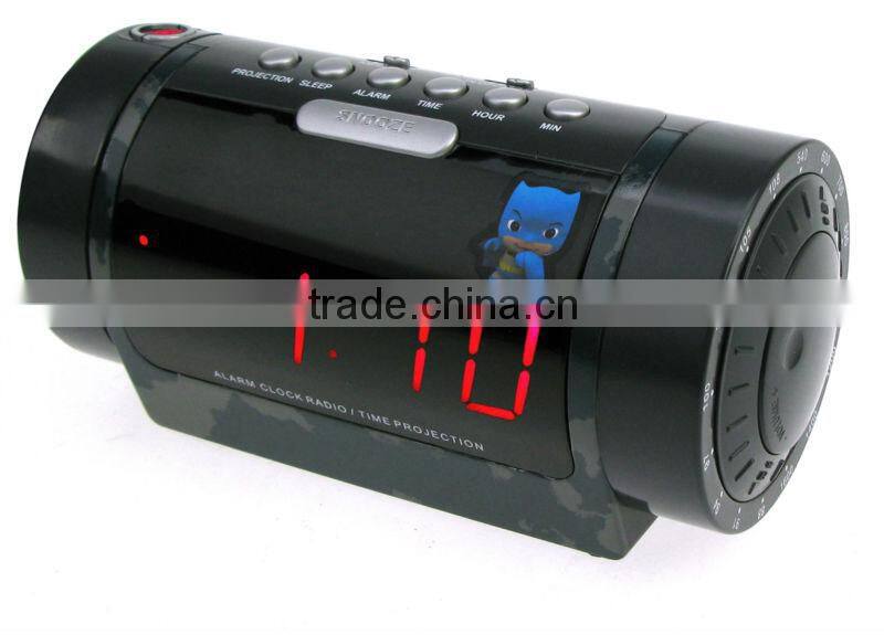 long shape desktop Projector Clock Radio