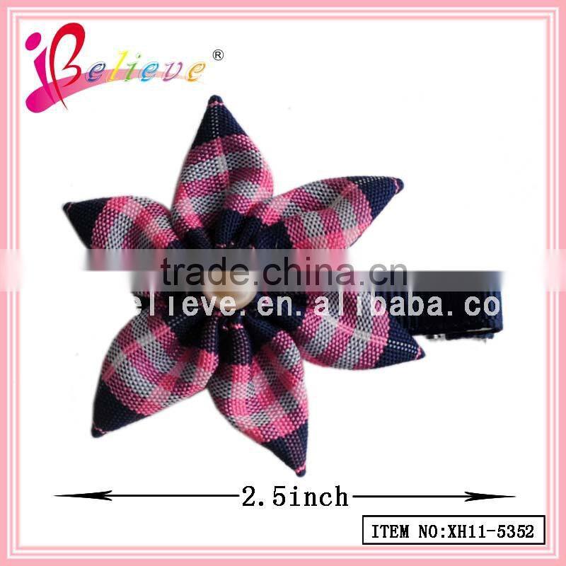 Fashion hair clip accessories hair jewellery,pre made mini satin ribbon bow