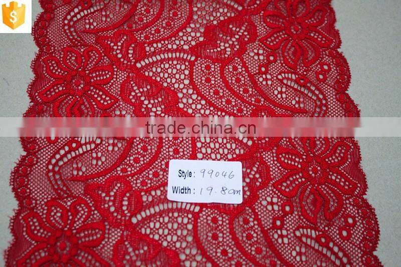 Elegant embroider jacquard nylon lace fabric for bra and underwear