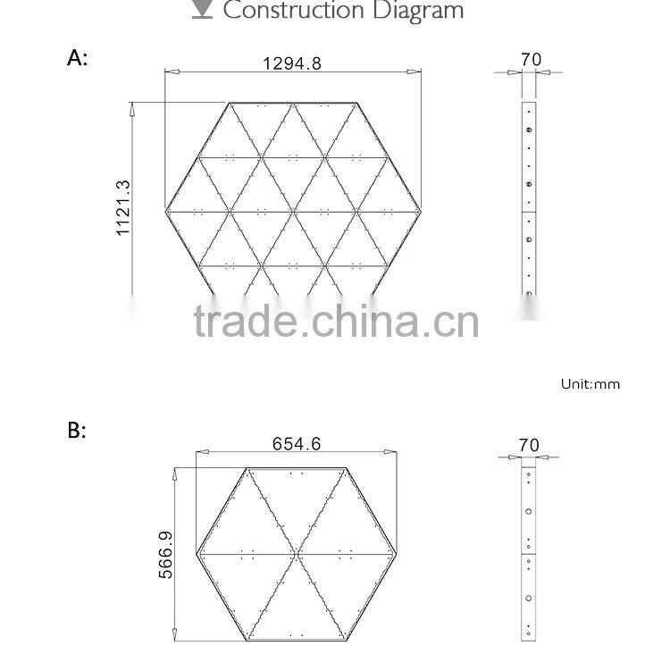 2016 new top hanging 3d led display led screen for indoor decoration club/disco