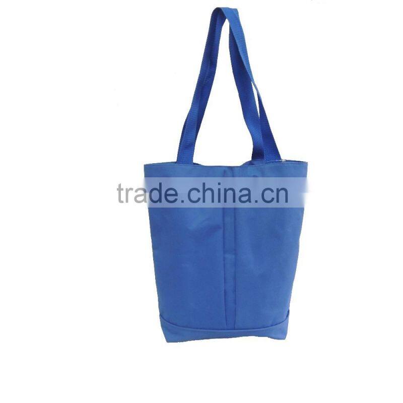 nylon long carry handles shoulder shopping bag with front special design