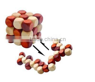 Wooden activity cube toy,3d wooden cubes puzzle magic square toys