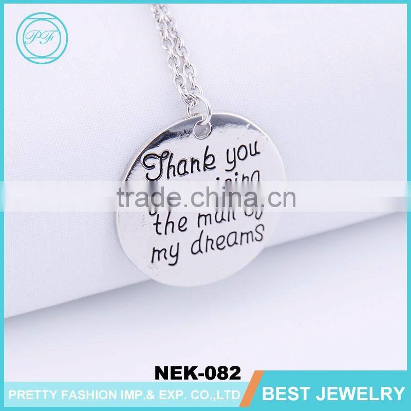 wholesale alibaba round shanpe silver alloy wolf necklace for mother's day gifts