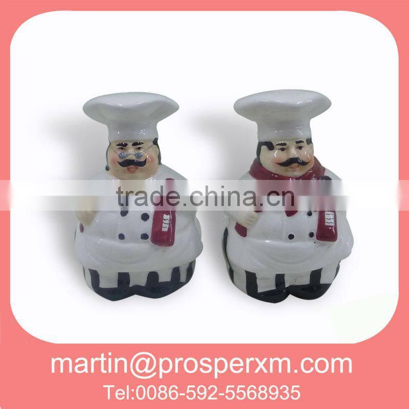 Chef Ceramic Salt and Pepper Shaker