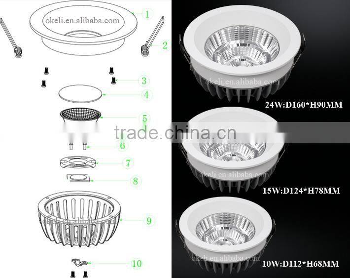 Top sale cob downlight,led downlight price,led downlight in factory price