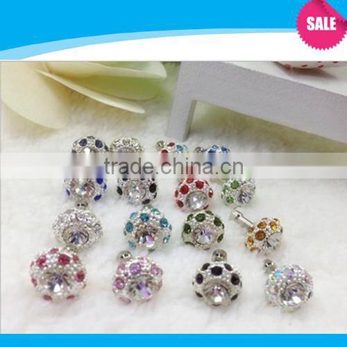 Crystal ball anti dust plug for iphone 4/3gs/3g/ipad/samsung galaxy