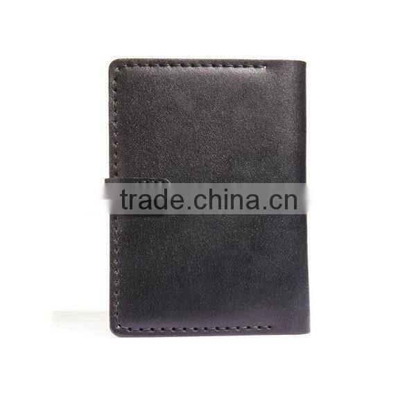 Hand-stitched with Dull Nickel Button for Closure Leather Book Holder