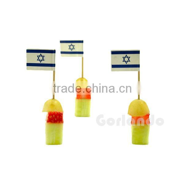 Custom Printing Country Flag Toothpicks, Party Flag Picks, Cocktail Flag Toothpicks