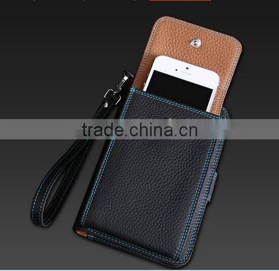 High Quality Leather Cell Phone Purse For man