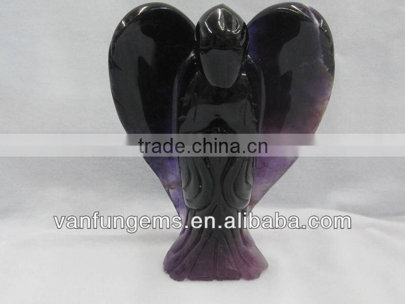 Natural Fluorite Carved Angle