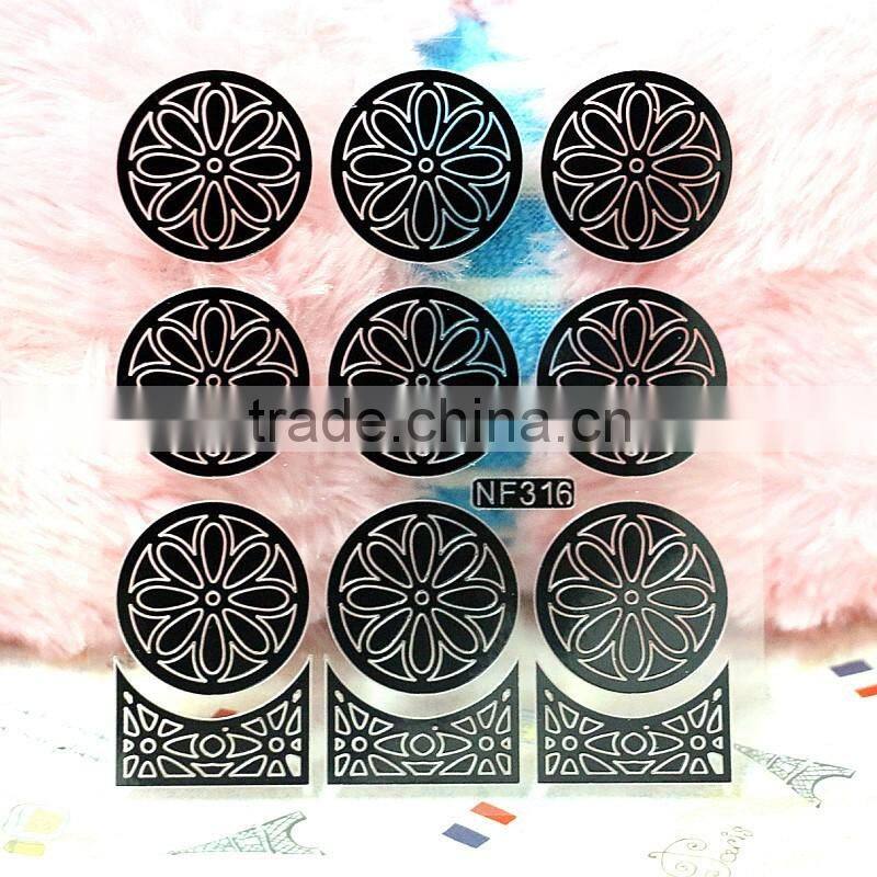 Nail Stencil Guide Vinyl Decal Sticker Sticker Hollow Tip Guides nail art stickers